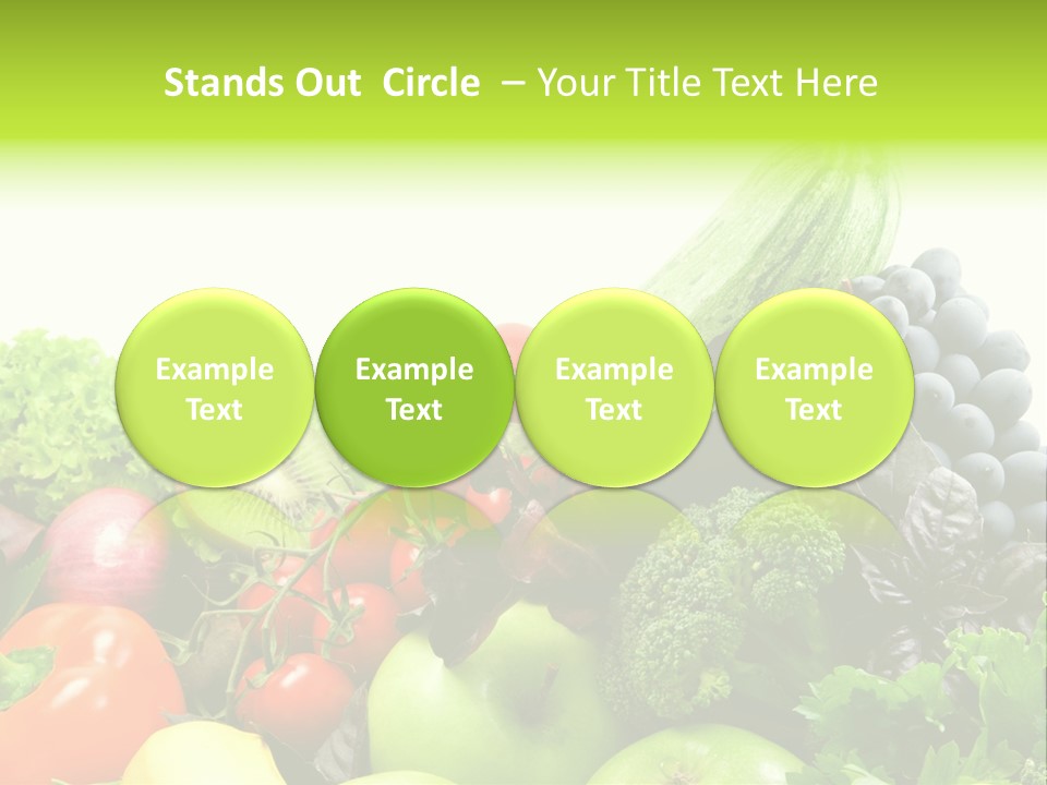 A Variety Of Fruits And Vegetables Are Shown In This Powerpoint Presentation PowerPoint Template
