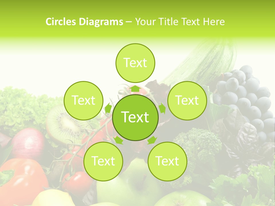 A Variety Of Fruits And Vegetables Are Shown In This Powerpoint Presentation PowerPoint Template