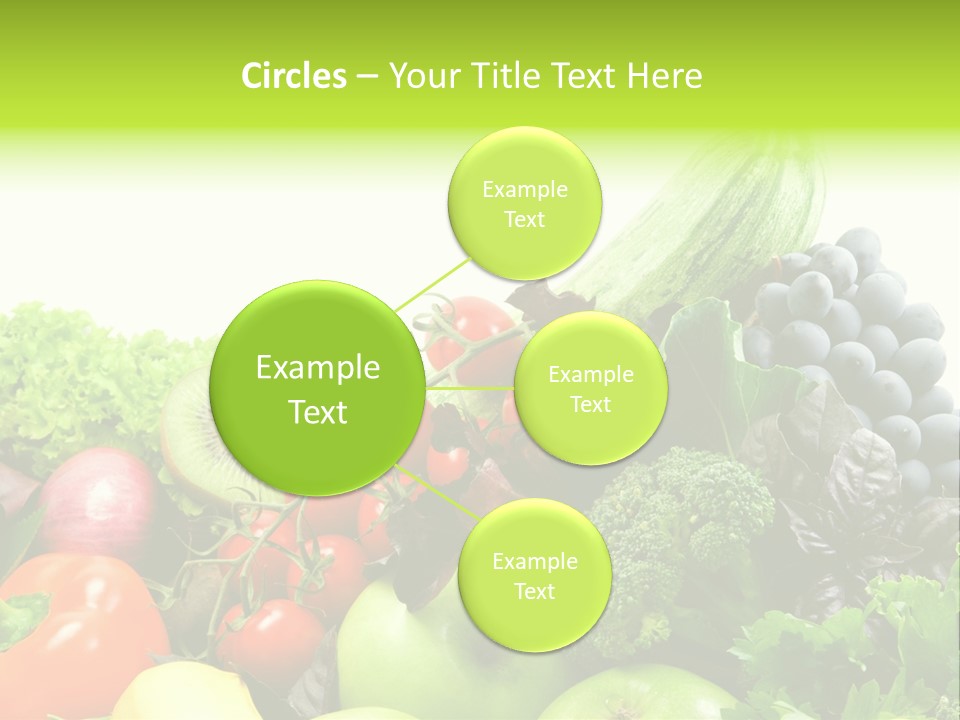 A Variety Of Fruits And Vegetables Are Shown In This Powerpoint Presentation PowerPoint Template