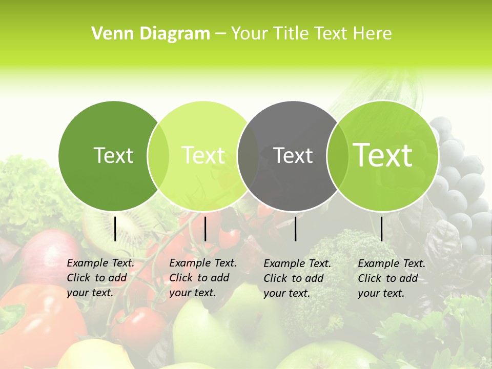 A Variety Of Fruits And Vegetables Are Shown In This Powerpoint Presentation PowerPoint Template
