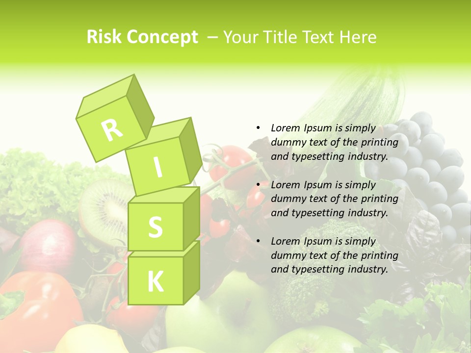 A Variety Of Fruits And Vegetables Are Shown In This Powerpoint Presentation PowerPoint Template
