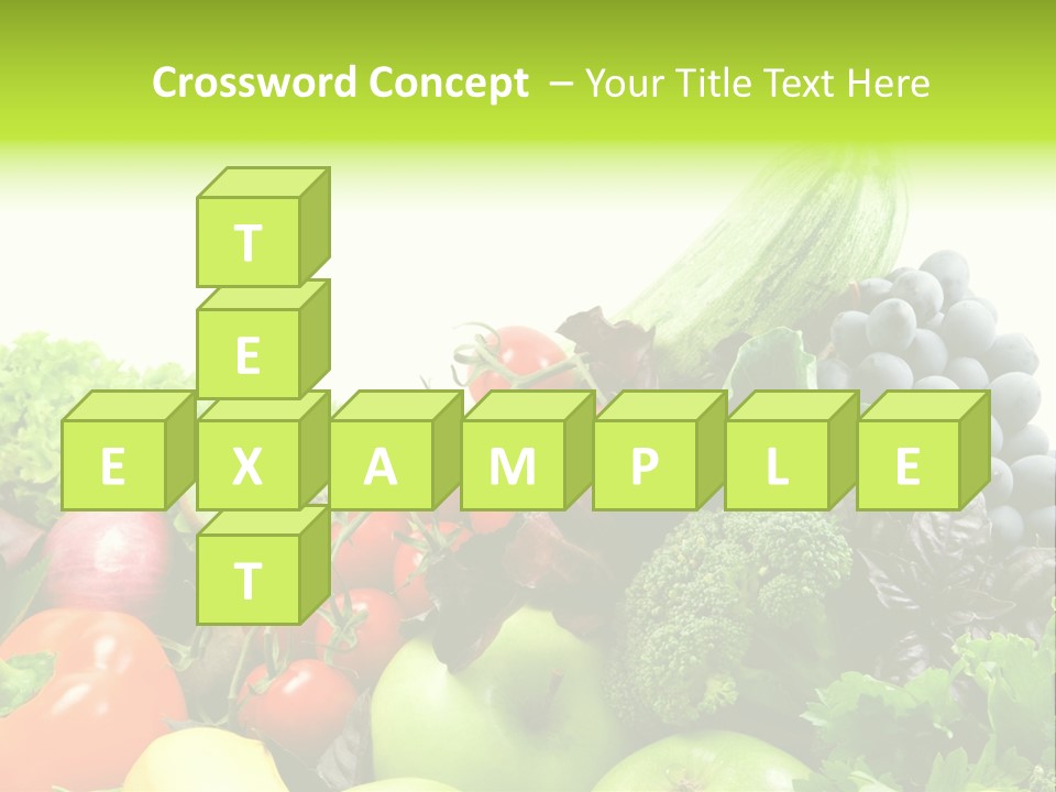 A Variety Of Fruits And Vegetables Are Shown In This Powerpoint Presentation PowerPoint Template