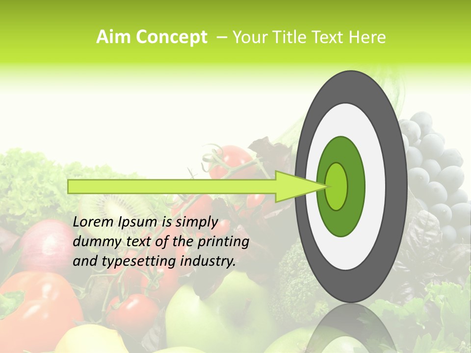 A Variety Of Fruits And Vegetables Are Shown In This Powerpoint Presentation PowerPoint Template