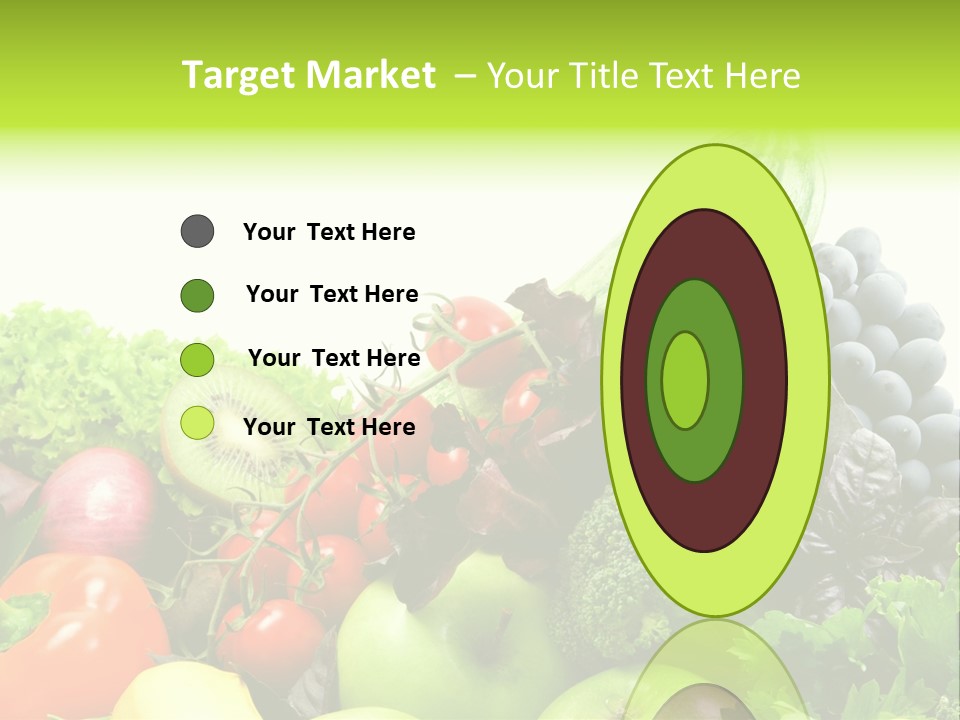 A Variety Of Fruits And Vegetables Are Shown In This Powerpoint Presentation PowerPoint Template