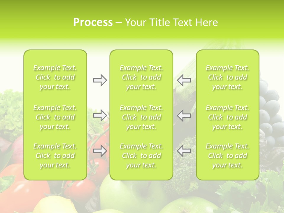 A Variety Of Fruits And Vegetables Are Shown In This Powerpoint Presentation PowerPoint Template