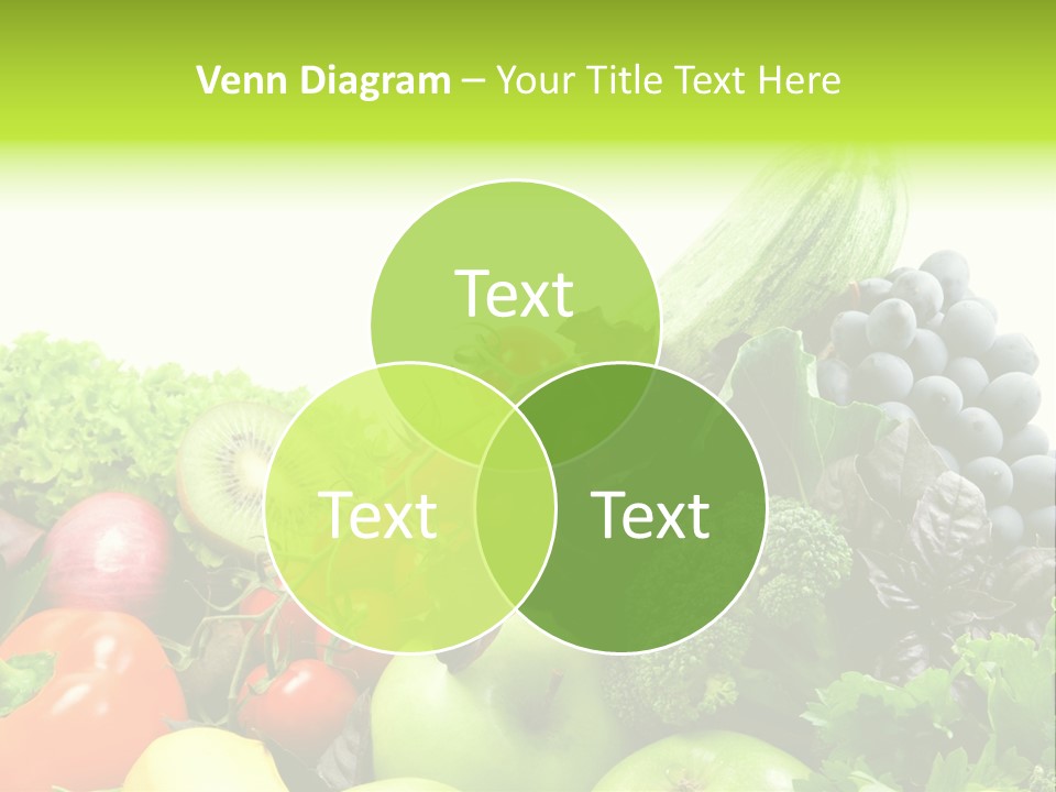 A Variety Of Fruits And Vegetables Are Shown In This Powerpoint Presentation PowerPoint Template