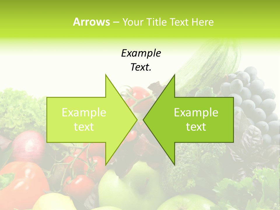 A Variety Of Fruits And Vegetables Are Shown In This Powerpoint Presentation PowerPoint Template