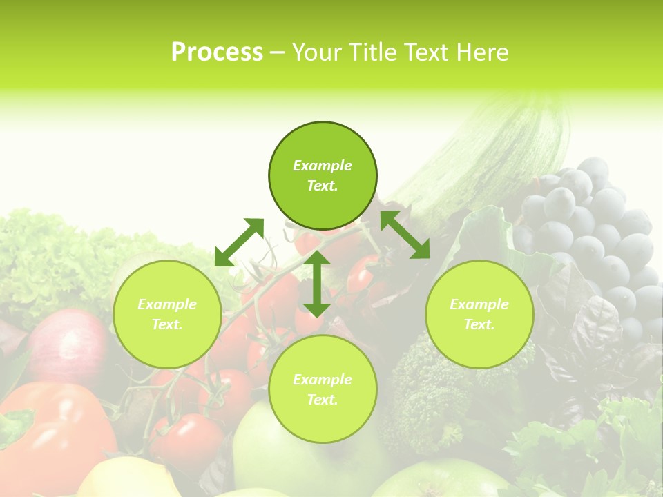 A Variety Of Fruits And Vegetables Are Shown In This Powerpoint Presentation PowerPoint Template
