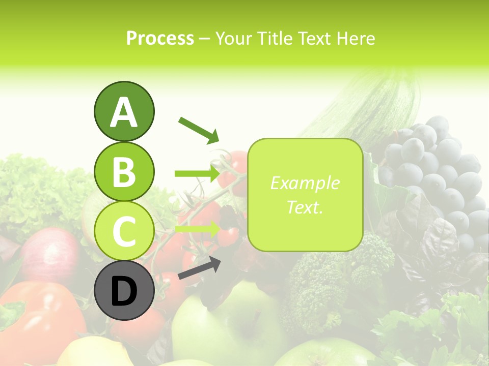 A Variety Of Fruits And Vegetables Are Shown In This Powerpoint Presentation PowerPoint Template