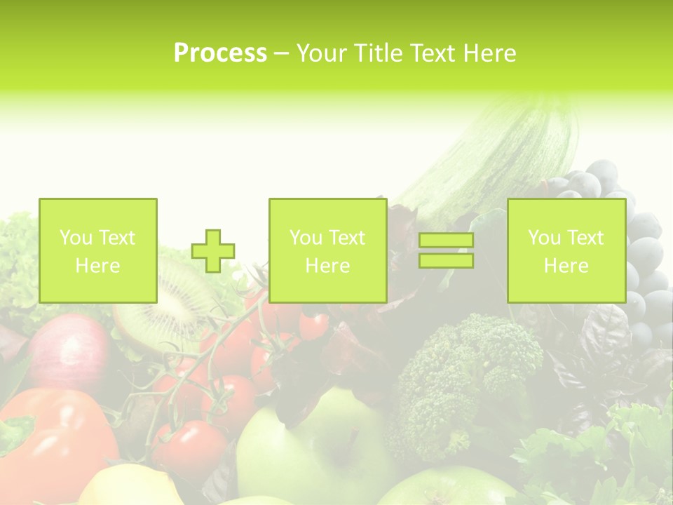 A Variety Of Fruits And Vegetables Are Shown In This Powerpoint Presentation PowerPoint Template