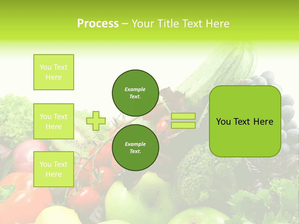 A Variety Of Fruits And Vegetables Are Shown In This Powerpoint Presentation PowerPoint Template