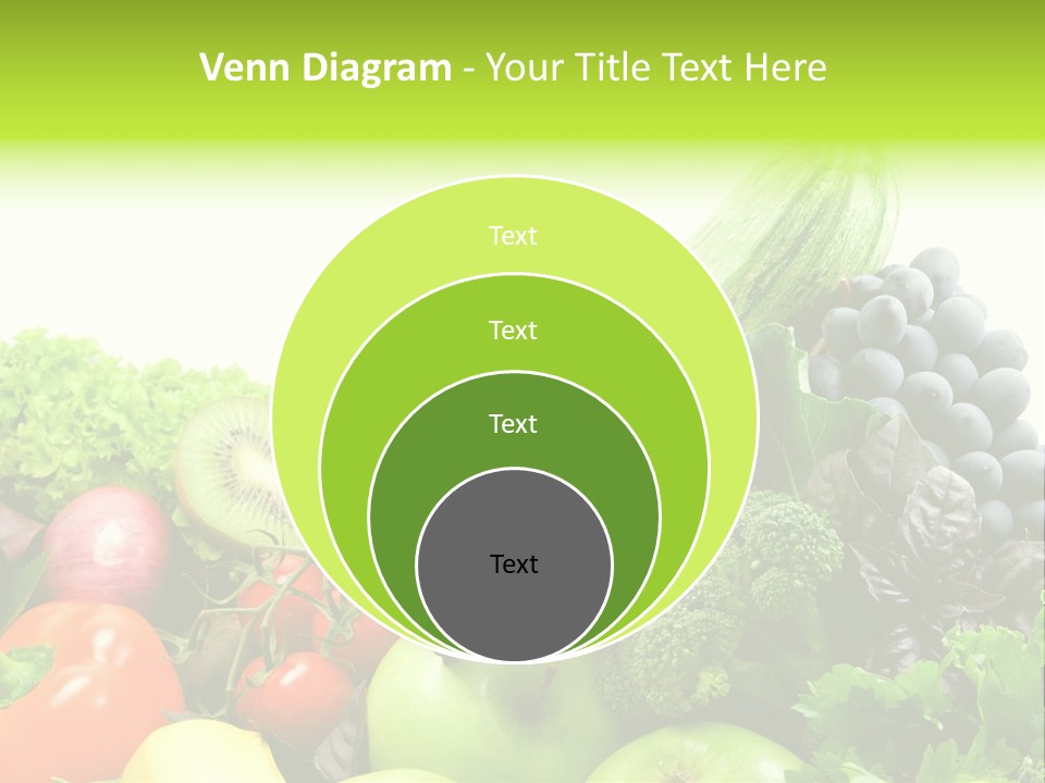 A Variety Of Fruits And Vegetables Are Shown In This Powerpoint Presentation PowerPoint Template