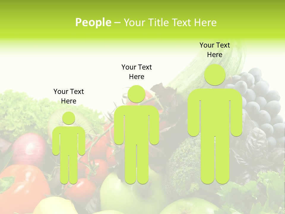 A Variety Of Fruits And Vegetables Are Shown In This Powerpoint Presentation PowerPoint Template