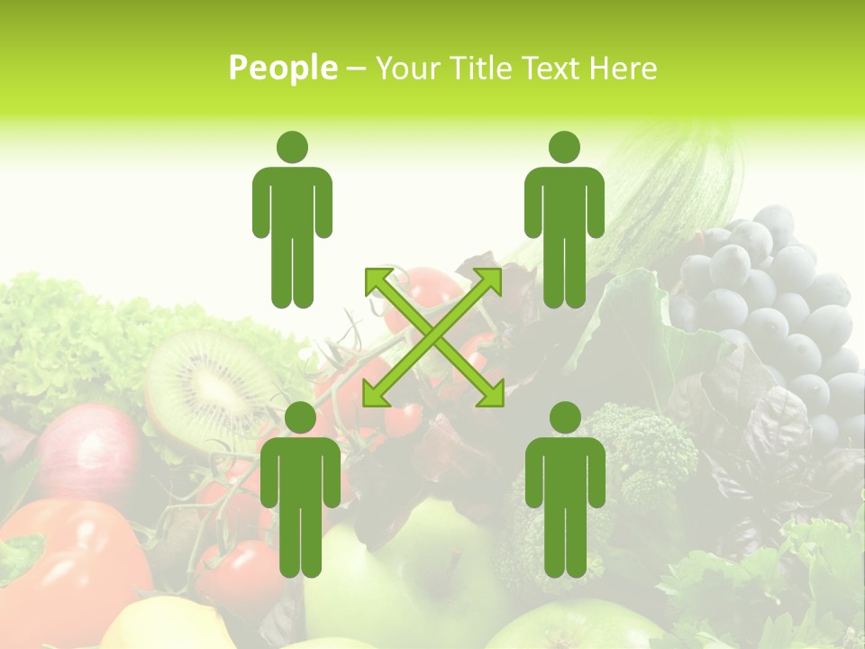 A Variety Of Fruits And Vegetables Are Shown In This Powerpoint Presentation PowerPoint Template