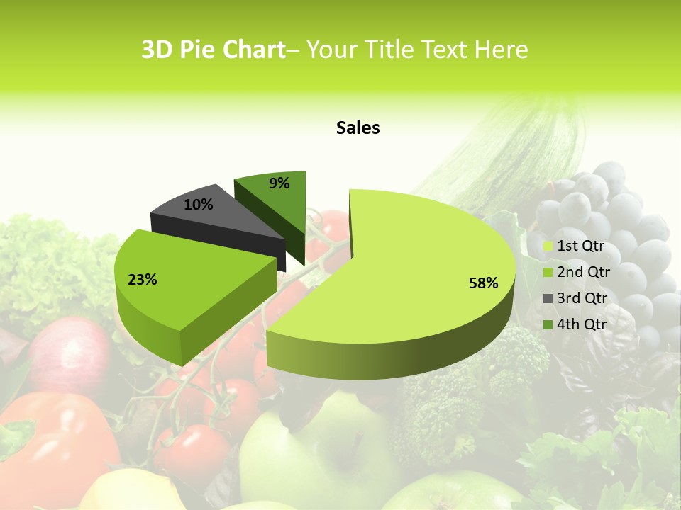 A Variety Of Fruits And Vegetables Are Shown In This Powerpoint Presentation PowerPoint Template