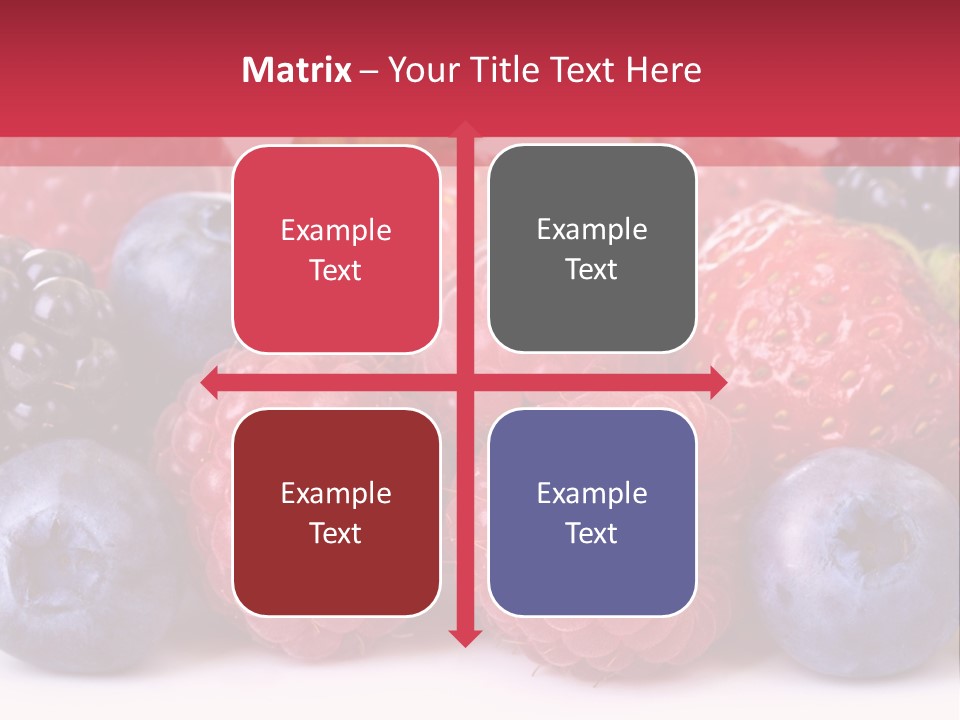 A Pile Of Berries And Raspberries On A White Background PowerPoint Template