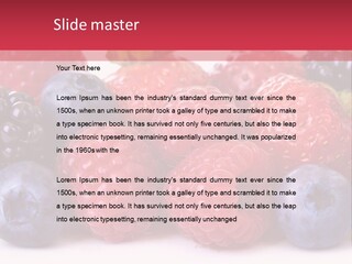 A Pile Of Berries And Raspberries On A White Background PowerPoint Template