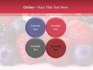 A Pile Of Berries And Raspberries On A White Background PowerPoint Template