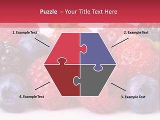 A Pile Of Berries And Raspberries On A White Background PowerPoint Template