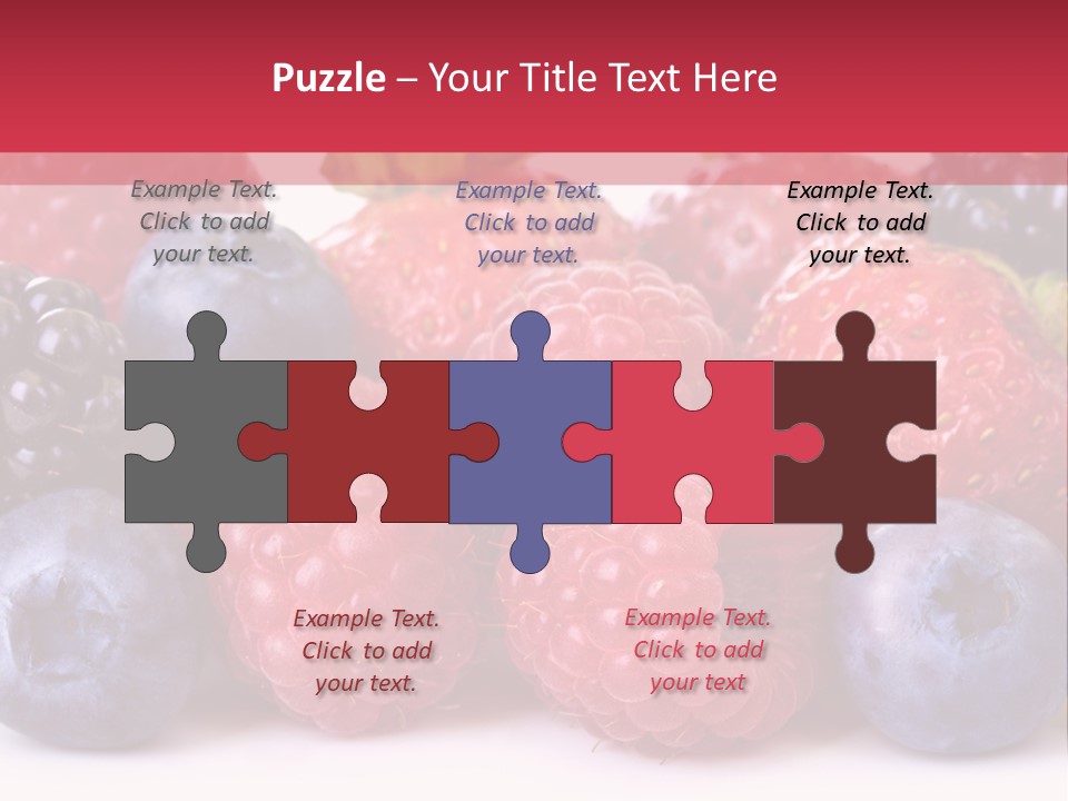 A Pile Of Berries And Raspberries On A White Background PowerPoint Template