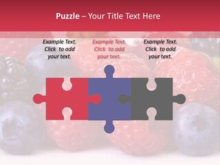 A Pile Of Berries And Raspberries On A White Background PowerPoint Template