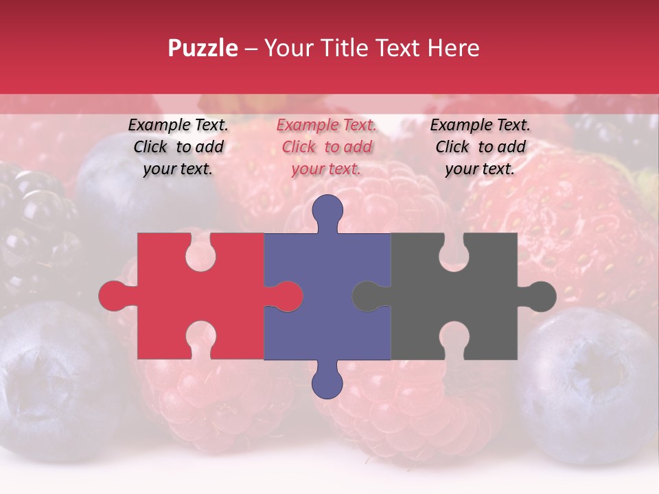 A Pile Of Berries And Raspberries On A White Background PowerPoint Template