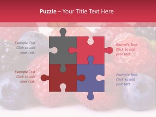 A Pile Of Berries And Raspberries On A White Background PowerPoint Template