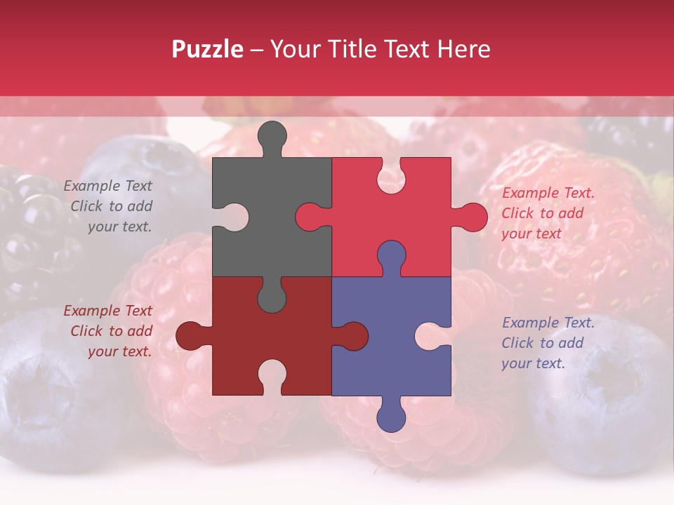 A Pile Of Berries And Raspberries On A White Background PowerPoint Template