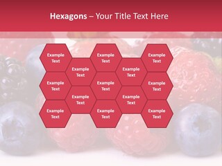 A Pile Of Berries And Raspberries On A White Background PowerPoint Template