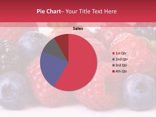 A Pile Of Berries And Raspberries On A White Background PowerPoint Template