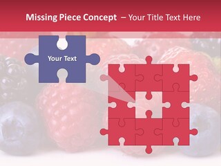 A Pile Of Berries And Raspberries On A White Background PowerPoint Template