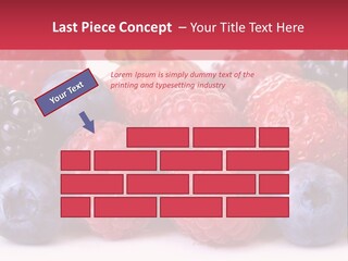 A Pile Of Berries And Raspberries On A White Background PowerPoint Template