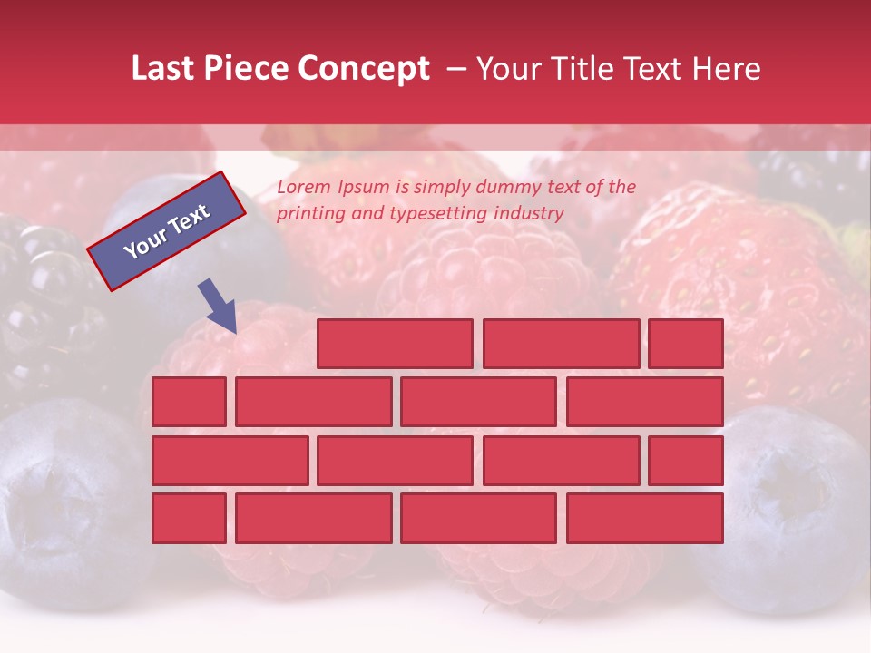 A Pile Of Berries And Raspberries On A White Background PowerPoint Template