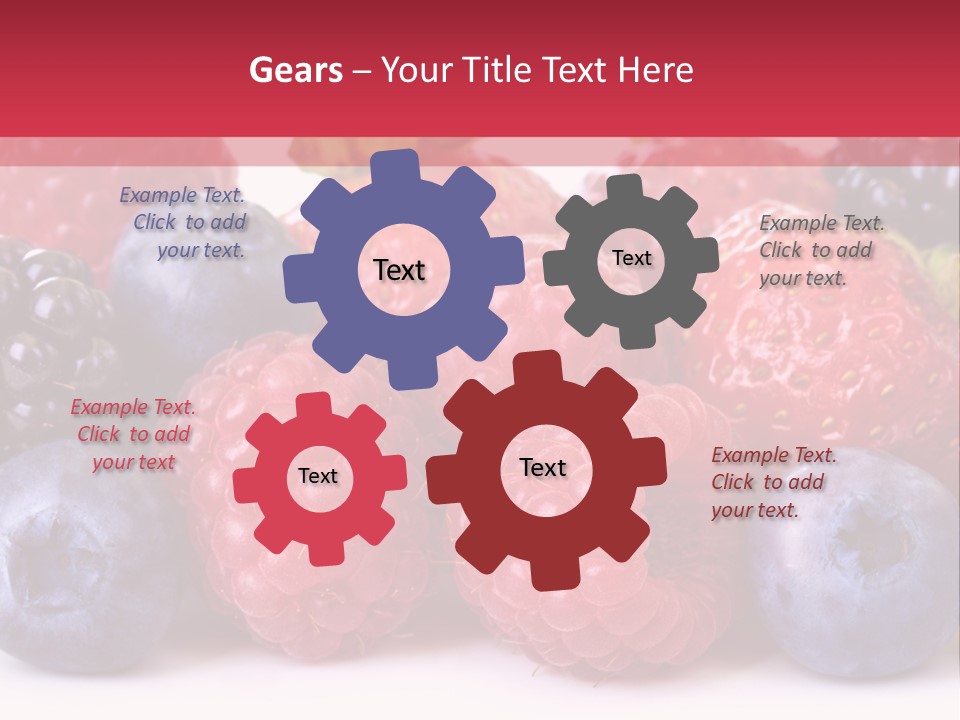 A Pile Of Berries And Raspberries On A White Background PowerPoint Template