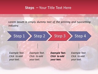 A Pile Of Berries And Raspberries On A White Background PowerPoint Template