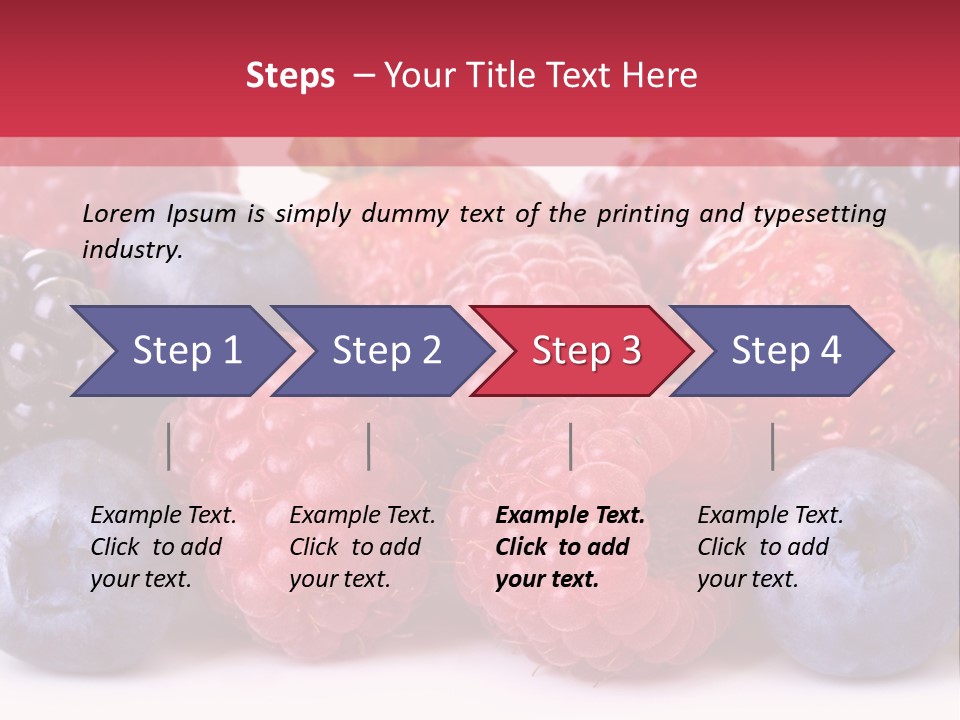 A Pile Of Berries And Raspberries On A White Background PowerPoint Template