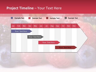 A Pile Of Berries And Raspberries On A White Background PowerPoint Template