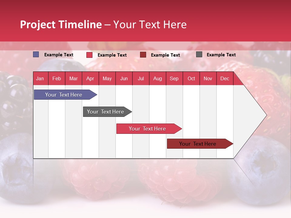 A Pile Of Berries And Raspberries On A White Background PowerPoint Template