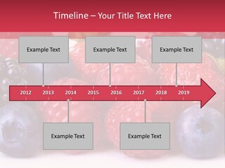 A Pile Of Berries And Raspberries On A White Background PowerPoint Template