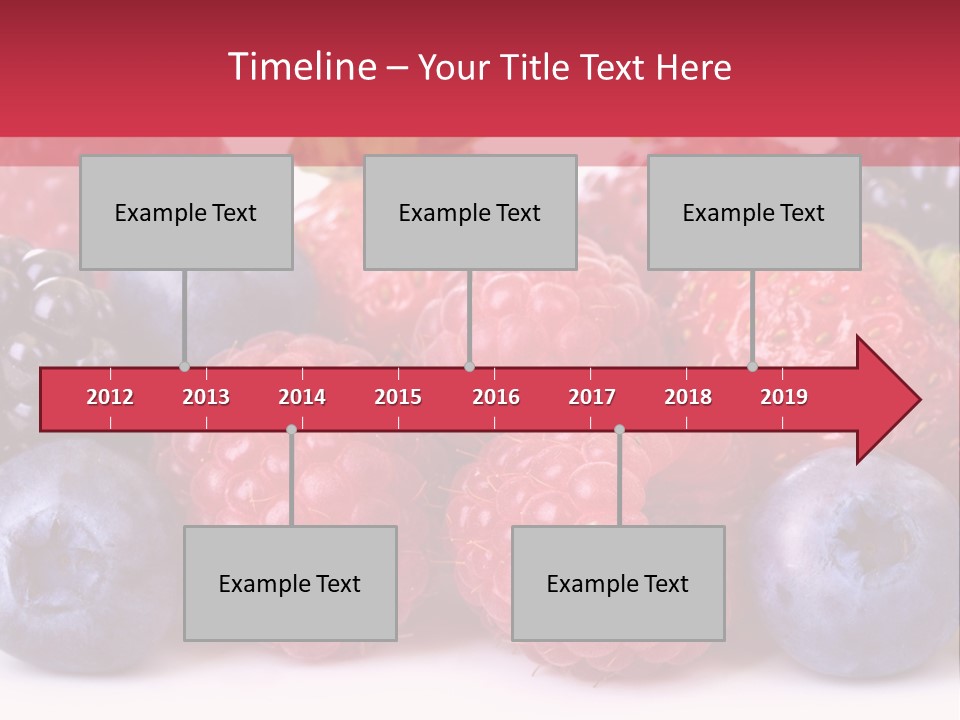 A Pile Of Berries And Raspberries On A White Background PowerPoint Template