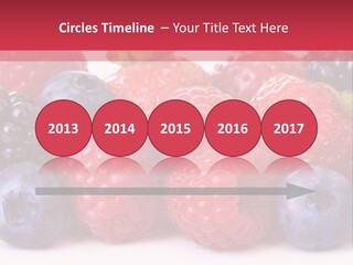 A Pile Of Berries And Raspberries On A White Background PowerPoint Template