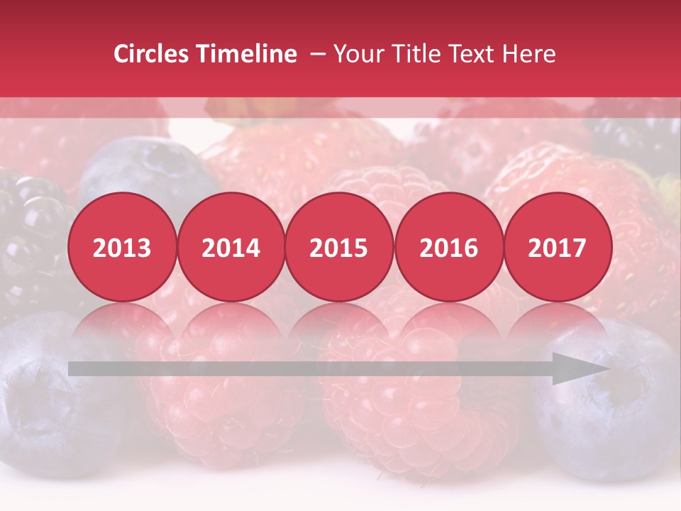 A Pile Of Berries And Raspberries On A White Background PowerPoint Template