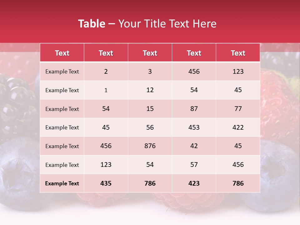 A Pile Of Berries And Raspberries On A White Background PowerPoint Template