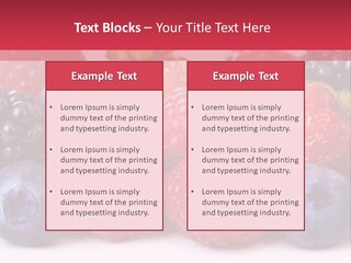 A Pile Of Berries And Raspberries On A White Background PowerPoint Template