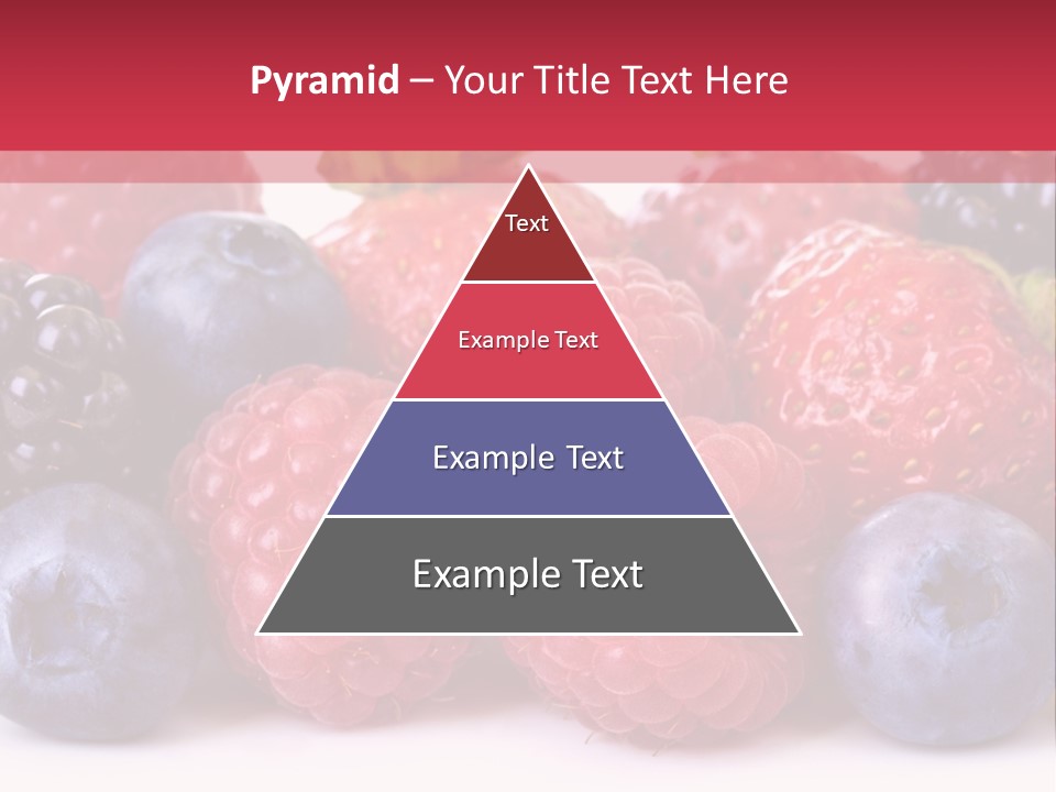 A Pile Of Berries And Raspberries On A White Background PowerPoint Template