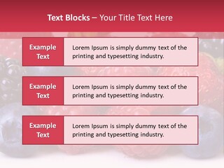 A Pile Of Berries And Raspberries On A White Background PowerPoint Template