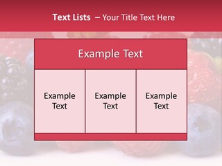 A Pile Of Berries And Raspberries On A White Background PowerPoint Template
