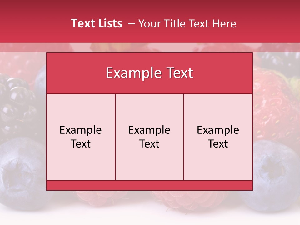 A Pile Of Berries And Raspberries On A White Background PowerPoint Template