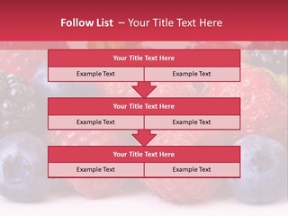 A Pile Of Berries And Raspberries On A White Background PowerPoint Template