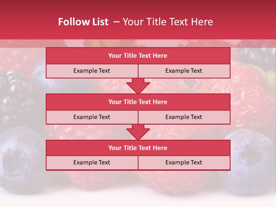 A Pile Of Berries And Raspberries On A White Background PowerPoint Template